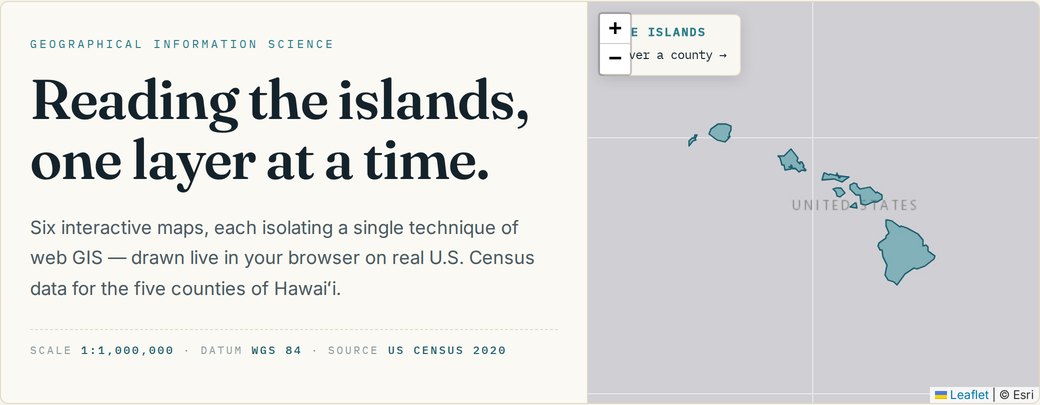 Hawaii Web GIS interactive map application